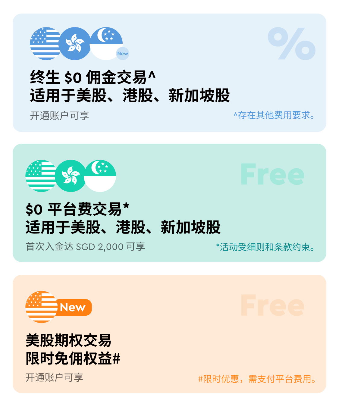 长桥证券（新加坡）：开户入金奖励、推广优惠活动